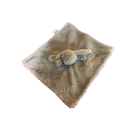 Crevent gray bunny, security blanket lovey 14 x 14 - Picture 3 of 4